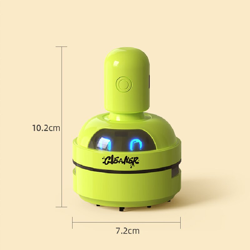 Black Compact Desktop Vacuum Cleaner – Rechargeable Mini Dust Collector for Eraser Shavings, Pencil Shavings, Paper Scraps, and Fine Debris - Image 6