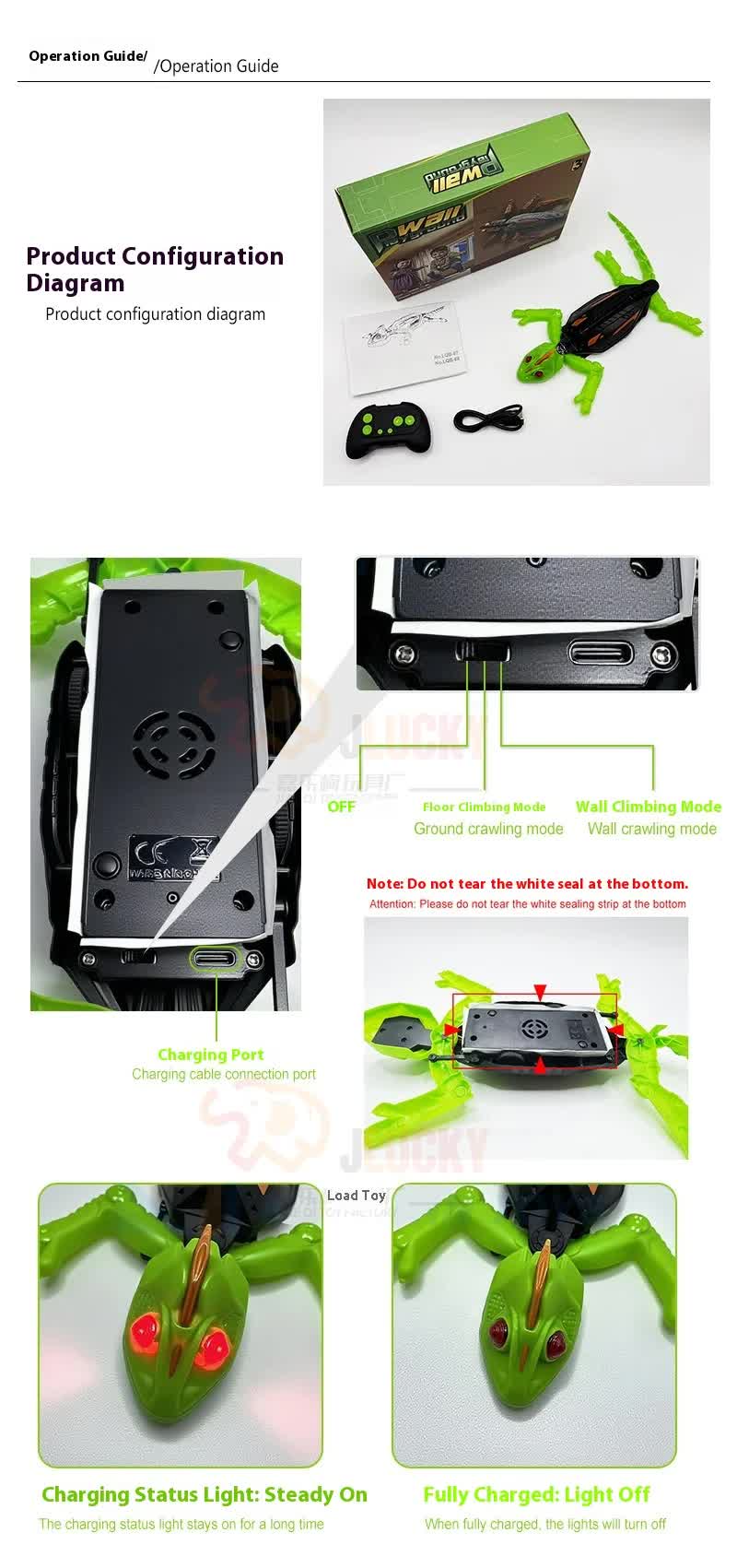 RC Wall Climbing Gecko Toy Anti-Gravity Remote Control Lizard with LED Eyes 360 Stunt Rotation Rechargeable Animal Gift for Kids - Image 2
