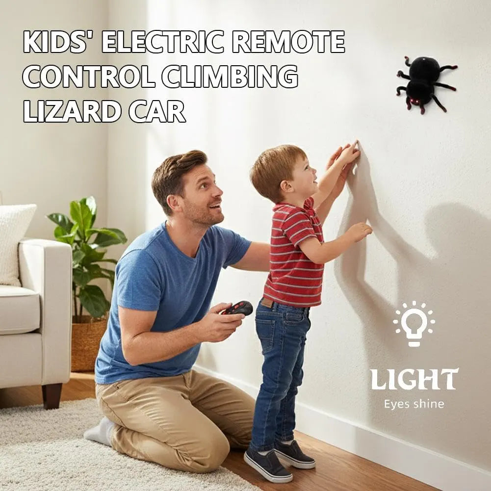 RC Wall Climbing Spider Toy Realistic Fuzzy Tarantula Anti-Gravity Remote Control Prank Bug with LED Eyes Rechargeable Gift for Kids - Image 6