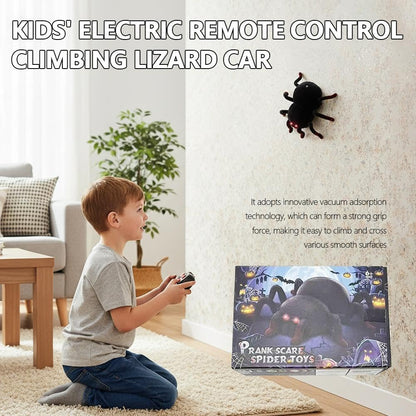 RC Wall Climbing Spider Toy Realistic Fuzzy Tarantula Anti-Gravity Remote Control Prank Bug with LED Eyes Rechargeable Gift for Kids - Image 7