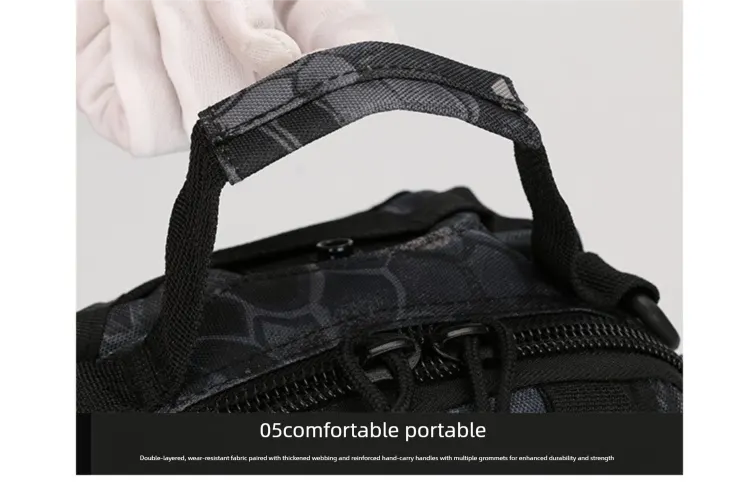 Tactical Sling Bag Men 600D Waterproof Crossbody Backpack MOLLE EDC Shoulder Pack for Hiking Cycling Tan - Image 8