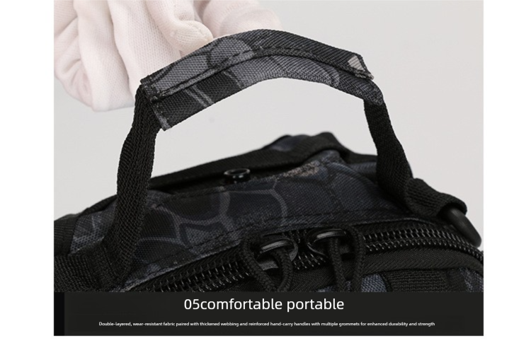 Tactical Sling Bag ACU Camo 600D Waterproof Crossbody Backpack MOLLE EDC Shoulder Pack for Hiking Camping - Image 8