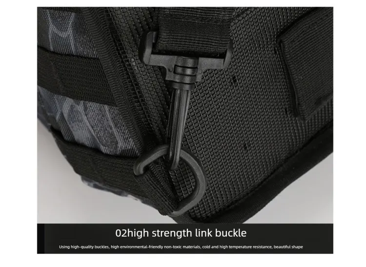 Tactical Sling Bag Jungle Camo 600D Waterproof Crossbody Backpack MOLLE EDC Shoulder Pack for Hiking Outdoor - Image 5