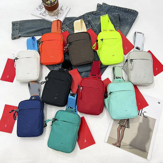 Unisex Mini Nylon Crossbody Sling Bag Chest Pouch Adjustable Wide Strap Lightweight Light Green for Travel Sports & Festivals - Image 8