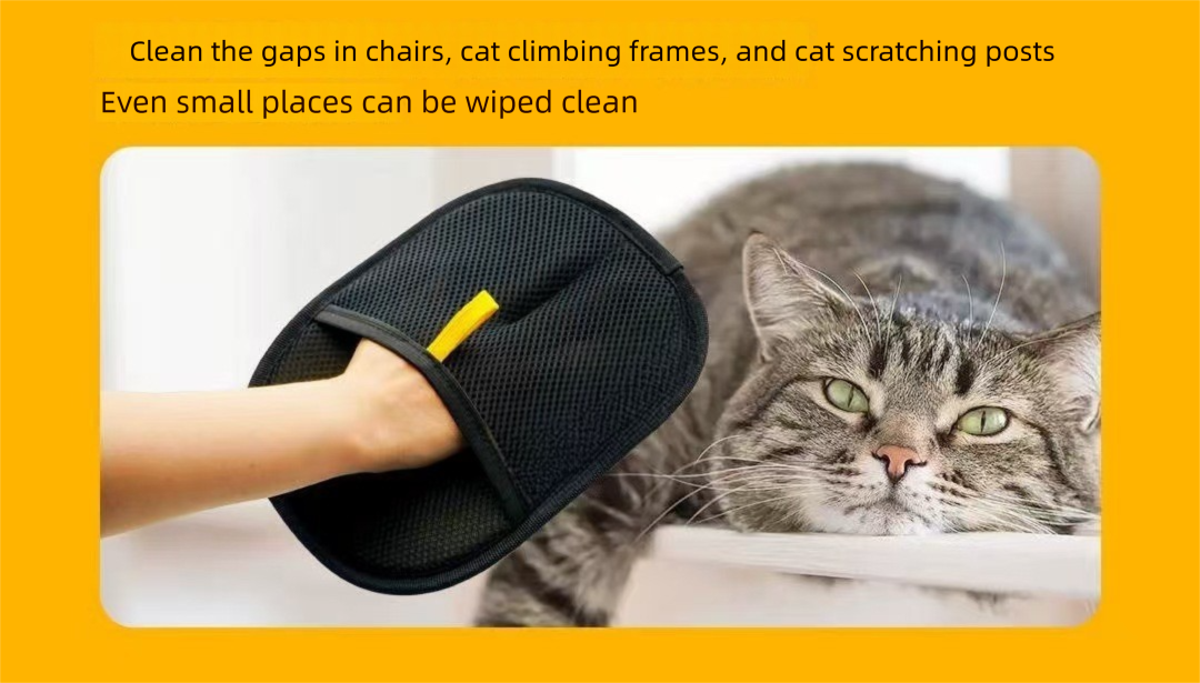 2 PCS Pet Hair Remover Mitt Reusable Static Lint Brush Glove for Cat & Dog Fur Cleaning Furniture Clothes & Bedding - Image 4