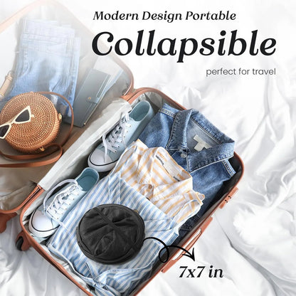 2 PCS Mesh Pop Up Laundry Hamper Collapsible Washing Basket with Side Pocket & Reinforced Handles Portable Dirty Clothes Bin for Dorm Travel & Toy Storage (Dark Blue & Orange) - Image 7