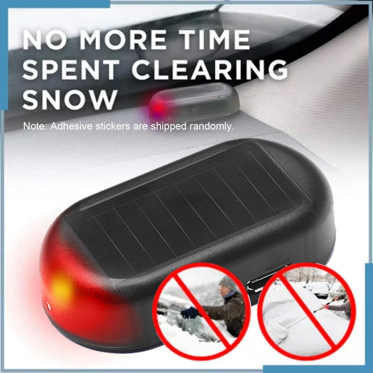 Solar Powered Car Antifreeze Snow Removal Device Electromagnetic Windshield De-icer Anti-Fog Frost Tool for Winter Driving - Image 4