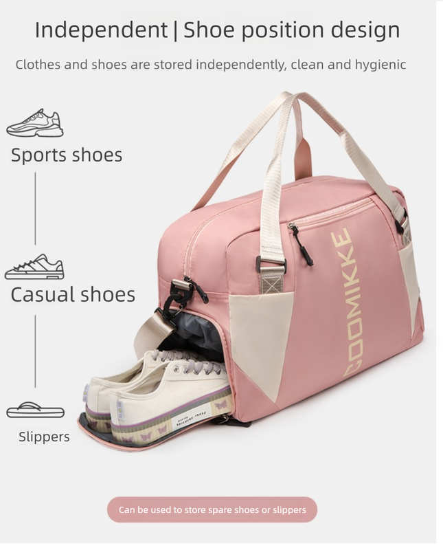 Large Travel Duffle Bag Gym Sports Weekender with Shoe Compartment Wet Pocket Lightweight Carry On Luggage Bag (Dark Purple) - Image 7
