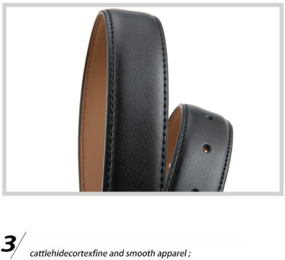 Womens Genuine Leather Belt Retro Gold Buckle Waist Belt for Jeans Dress Coat Fashion Split Cowhide Strap Khaki 105cm - Image 5