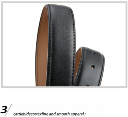 Womens Genuine Leather Belt Retro Gold Buckle Waist Belt for Jeans Dress Coat Fashion Split Cowhide Strap Coffee 105cm - Image 5