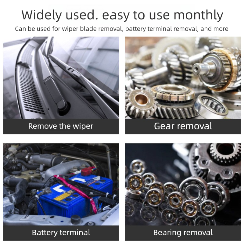 Heavy Duty Adjustable Car Wiper Arm Puller Tool Battery Terminal & Alternator Bearing Remover 9-30mm Opening Universal Windscreen Repair Tool - Image 4