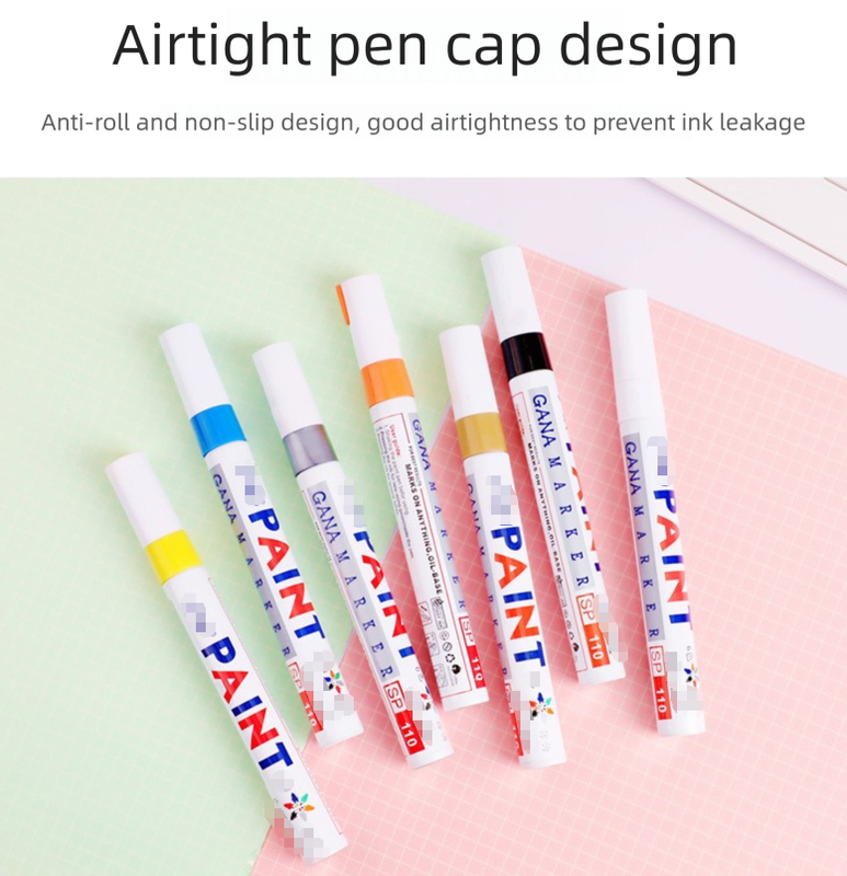 12 Colour Oil Based Paint Marker Pens Set 3.0mm Medium Tip Waterproof Permanent Ink for Rock Painting Metal Glass Rubber Tyres Wood DIY Art - Image 2