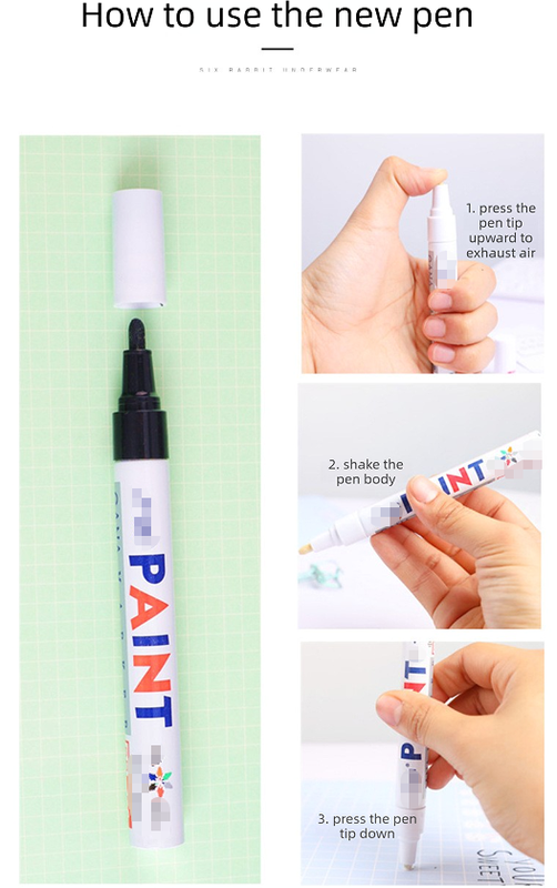 12 Colour Oil Based Paint Marker Pens Set 3.0mm Medium Tip Waterproof Permanent Ink for Rock Painting Metal Glass Rubber Tyres Wood DIY Art - Image 3