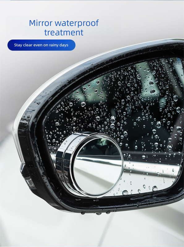 2Pcs Car Blind Spot Mirrors Suction Cup Vacuum Adsorption 360 Adjustable Round Rear View Convex Mirror Waterproof Sliver Frame for Cars SUVs - Image 8