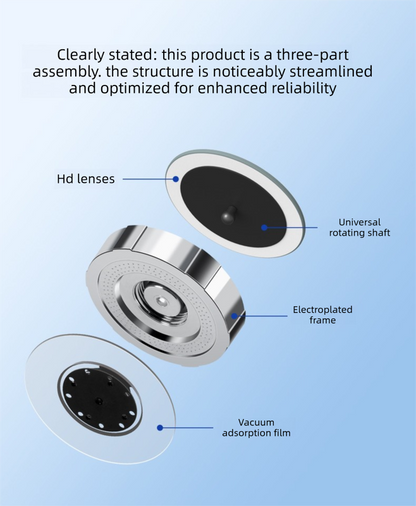 2Pcs Car Blind Spot Mirrors Suction Cup Vacuum Adsorption 360 Adjustable Round Rear View Convex Mirror Waterproof Sliver Frame for Cars SUVs - Image 9