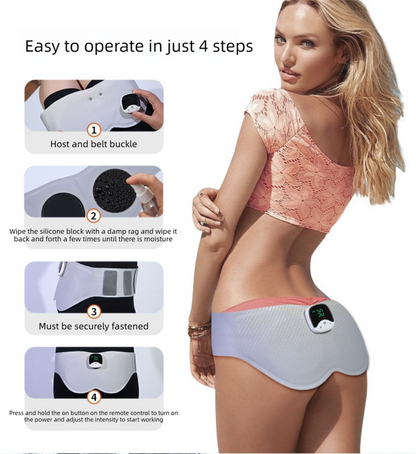 Electric Hip Trainer EMS Muscle Stimulator Buttock Lifting Belt with Remote Control 10 Modes 30 Intensity Levels Rechargeable Home Gym Workout - Image 7