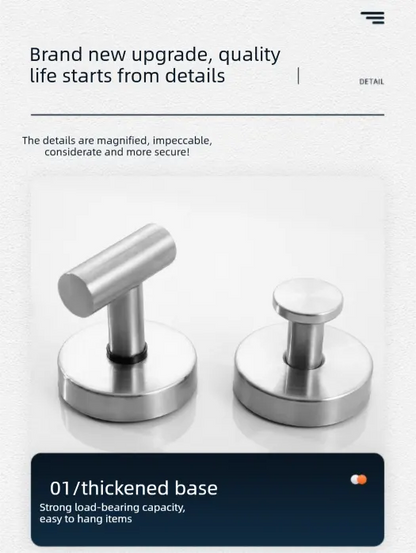 Matte Silver T-Bar Suction Cup Hook Stainless Steel Vacuum Wall Hanger No Drill Robe Towel Holder for Bathroom Kitchen - Heavy Duty - Image 6