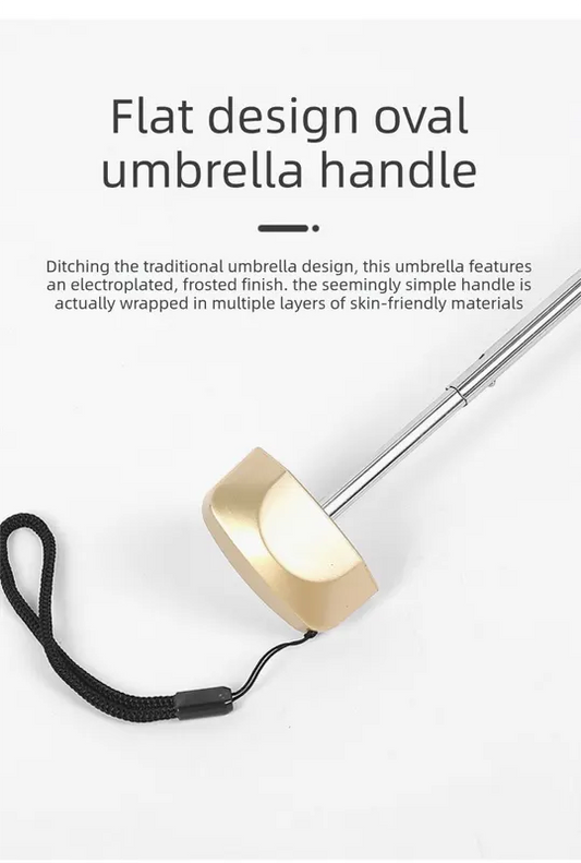 Compact Mini Pocket Umbrella UPF50+ Sun Protection Lightweight Travel Parasol - Windproof 5-Fold Rain Shade with Flat Gold Handle (Pink) - Image 5