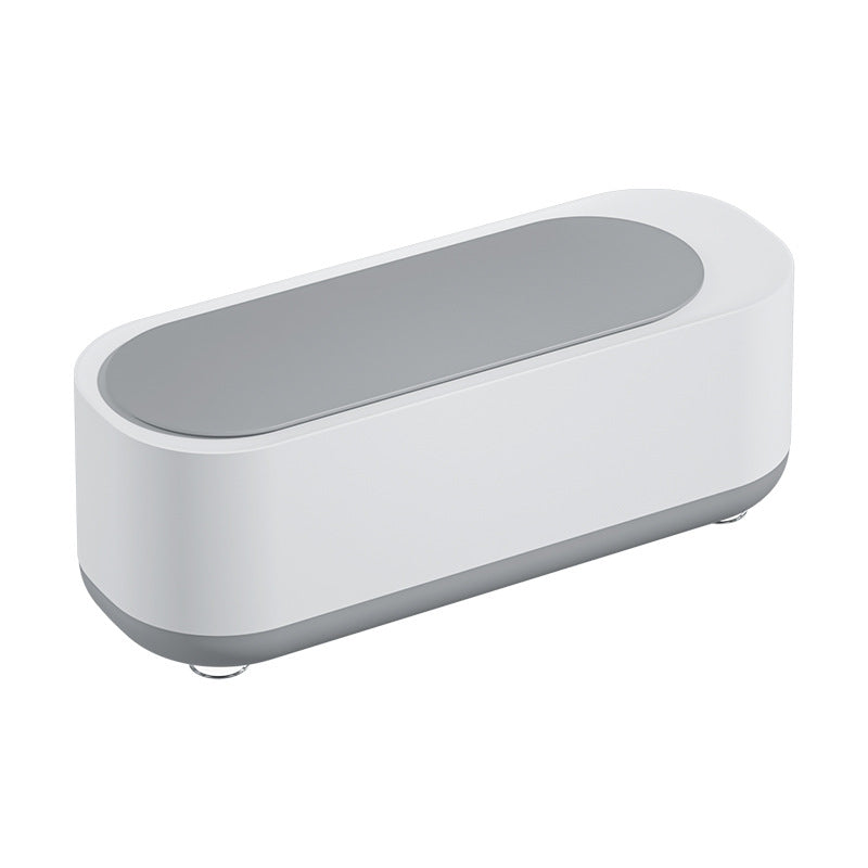 Portable Sonic Vibration Glasses & Jewellery Cleaner - Battery Operated Washing Box for Travel, Dentures & Rings (Sleek Round Lid Edition, Requires 2x AAA Batteries)