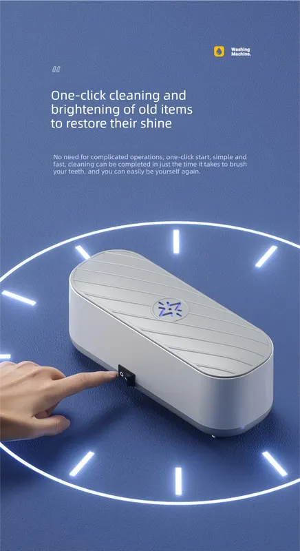 Portable Sonic Vibration Glasses & Jewellery Cleaner - Battery Operated Washing Box for Travel, Dentures & Rings (Sleek Round Lid Edition, Requires 2x AAA Batteries) - Image 8