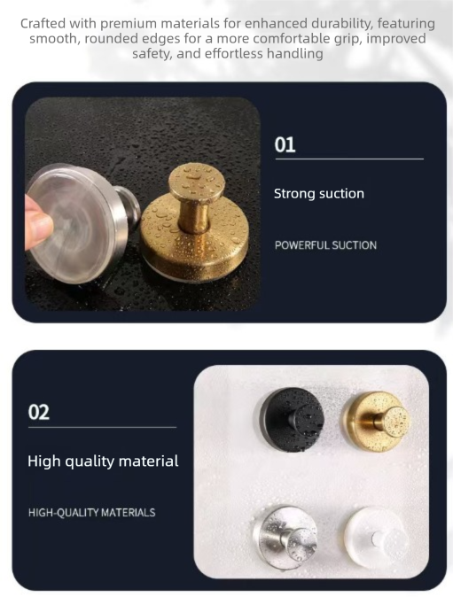 4-Pack Brushed Silver Stainless Steel Suction Cup Hooks - Heavy Duty Vacuum No-Drill Wall Hangers for Bathroom, Shower & Kitchen (Waterproof & Rustproof) - Image 5