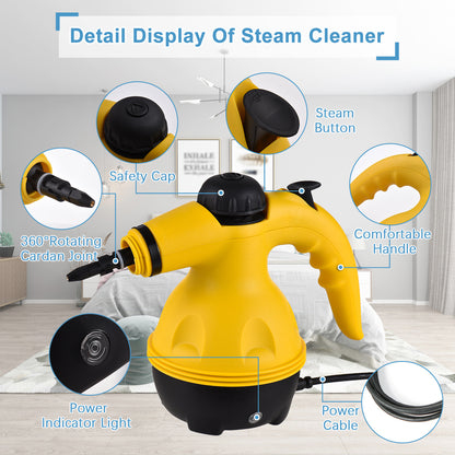 Multi-Purpose Handheld Steam Cleaner with 9 Accessories - High Pressure Chemical-Free Steamer for Kitchen, Bathroom, Car & Grout Cleaning (Includes AU Adapter) - Image 4