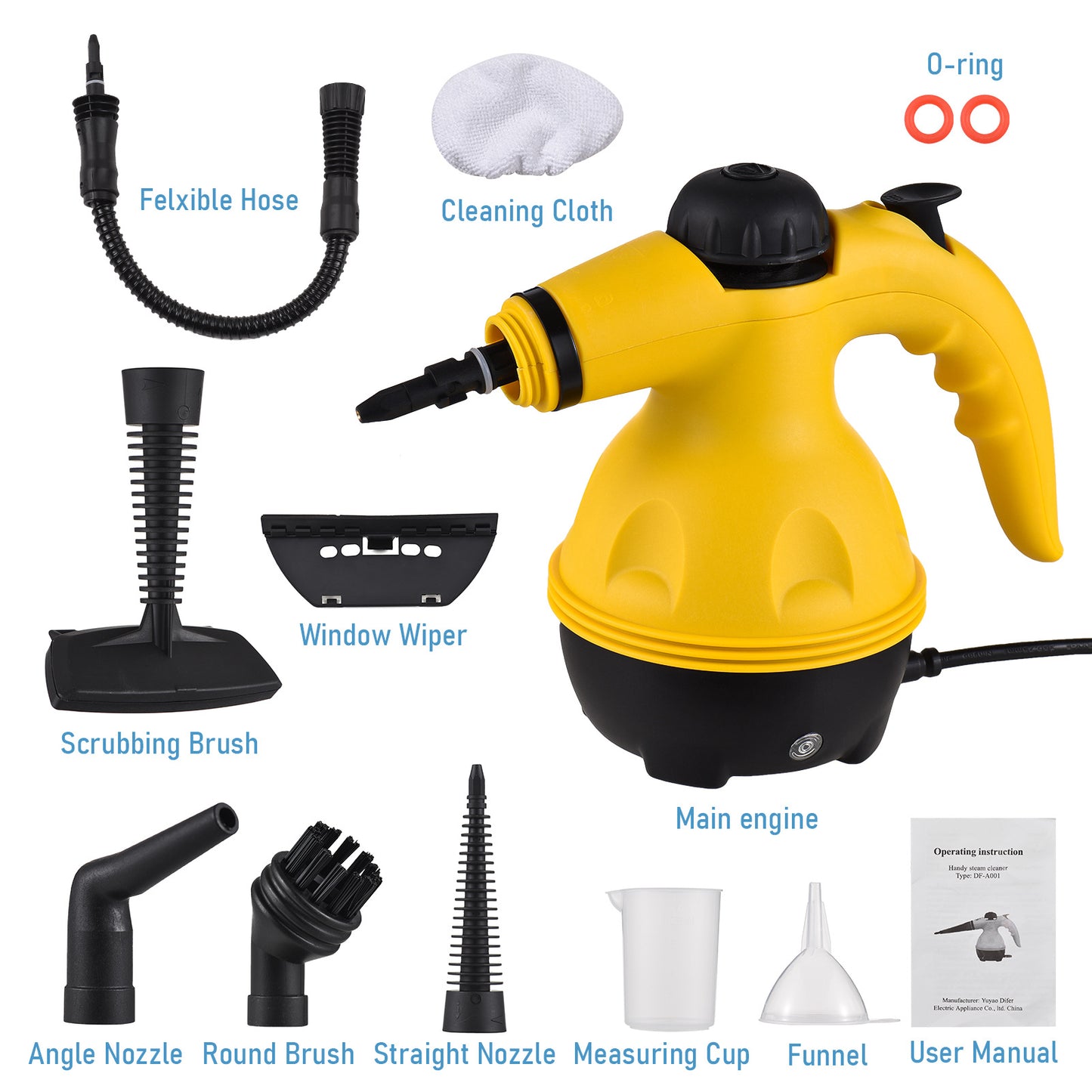 Multi-Purpose Handheld Steam Cleaner with 9 Accessories - High Pressure Chemical-Free Steamer for Kitchen, Bathroom, Car & Grout Cleaning (Includes AU Adapter) - Image 5