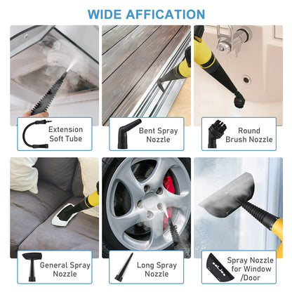 Multi-Purpose Handheld Steam Cleaner with 9 Accessories - High Pressure Chemical-Free Steamer for Kitchen, Bathroom, Car & Grout Cleaning (Includes AU Adapter) - Image 6