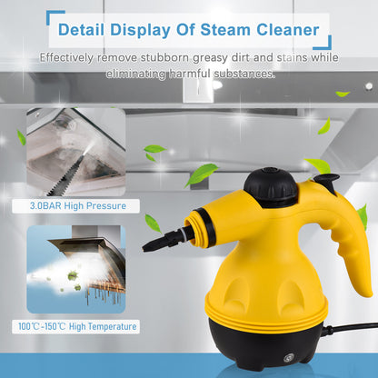 Multi-Purpose Handheld Steam Cleaner with 9 Accessories - High Pressure Chemical-Free Steamer for Kitchen, Bathroom, Car & Grout Cleaning (Includes AU Adapter) - Image 7
