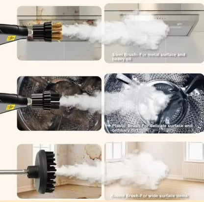 Beige 1500W High Pressure Steam Cleaner with Digital Display (3.5 BAR) - 1.2L Heavy Duty Steamer for Kitchen Grease, Grout, Car Detailing & Upholstery (AU Plug) - Image 3