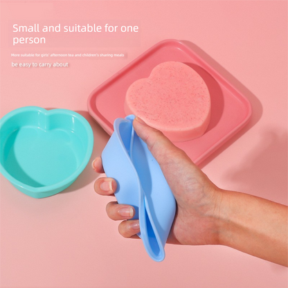 Heart Shaped Silicone Baking Mould - Non-Stick Mousse Cake & Jelly Pan - Easy Release Polished Interior for Valentine's Day Desserts (Green Spring Cyan, 11.5cm) - Image 2