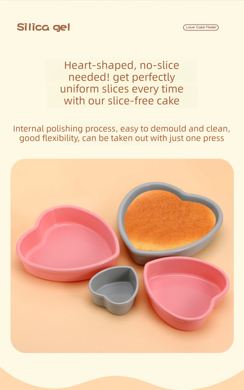 7 Inch Heart Shaped Silicone Cake Mould - Grey Non-Stick Baking Pan for Birthday & Anniversary Cakes - Heat Resistant Tray with Reinforced Rim (20.5cm) - Image 6