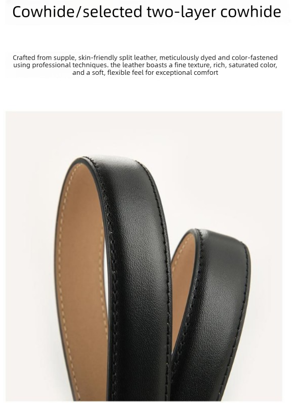Womens Genuine Leather Belt Caramel 2.3cm Wide Gold Buckle Waist Strap for Jeans & Dresses Elegant Fashion Accessory - Image 4