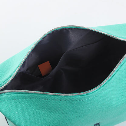 Womens Canvas Crossbody Bag Emerald Minimalist H-Letter Box Tote Wide Strap Shoulder Handbag for Travel & Work Large Capacity - Image 5