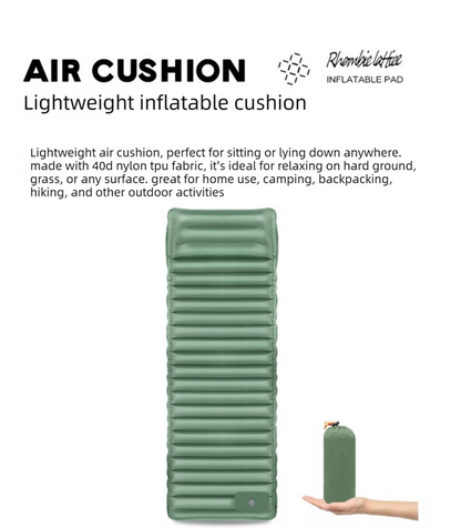 Ultralight TPU Inflatable Camping Mattress 195x70x10cm Portable Press Pump Sleeping Pad Moisture-Proof Outdoor Tent Mat for Hiking Orange - Image 3
