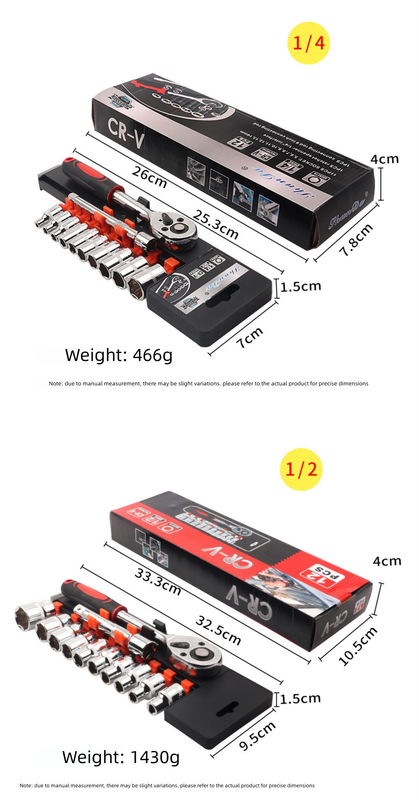 12 Piece 1/4 Inch Drive Ratchet and Metric Socket Wrench Set Professional Mechanics Tool Kit for Automotive Repair and Home DIY Maintenance - Image 6