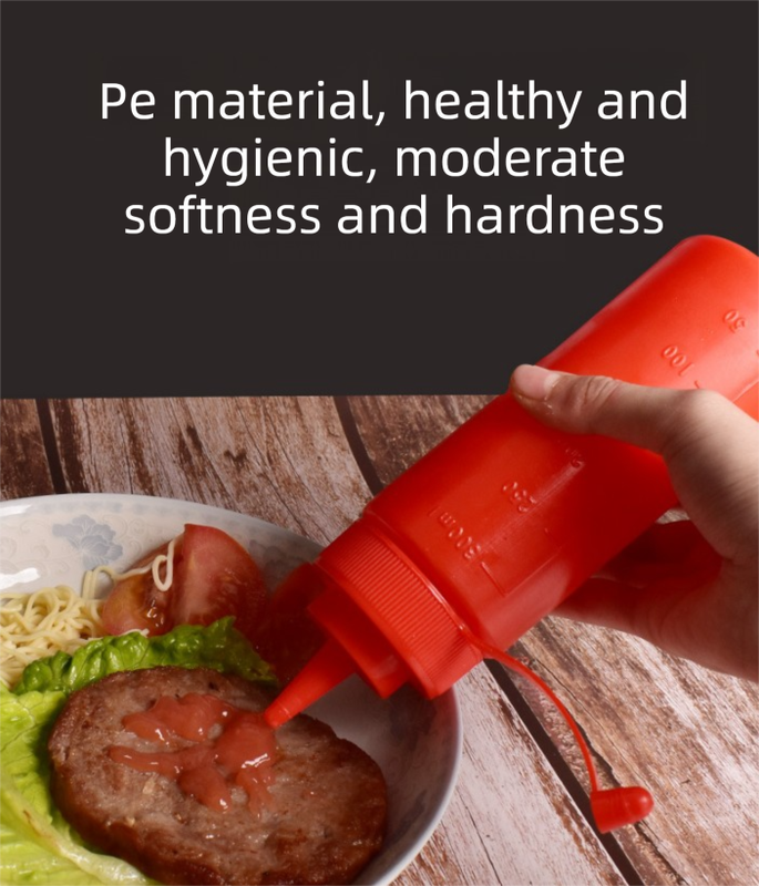 3 PCS Squeeze Sauce Bottle Set 400ml White Red Yellow Leakproof Condiment Dispenser for Salad Dressing Ketchup Mustard - Image 4