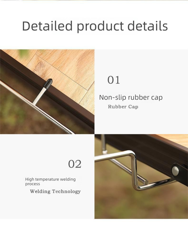 Portable Outdoor Camping Trash Bag Holder Stand Stainless Steel Folding Garbage Bag Rack for Picnic Kitchen and Student Desk Storage Natural - Image 9