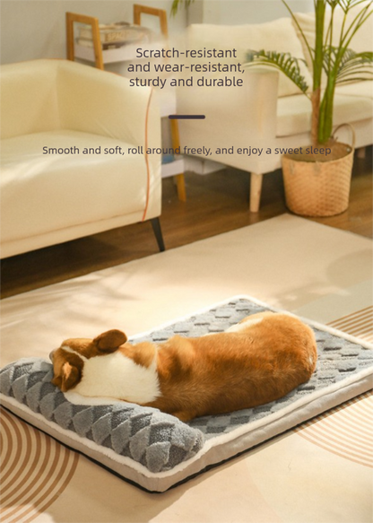 Thickened Soft Pet Bed Mat M Size Grey Comfortable Dog Sleeping Pad Washable Cushion for Medium Dogs and Cats All Season Home Decor - Image 4