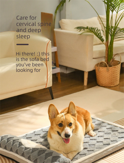 Thickened Soft Pet Bed Mat XL Size Grey Extra Large Dog Sleeping Pad Washable Cushion for Large Breeds and Multi-Pet Use All Season - Image 2