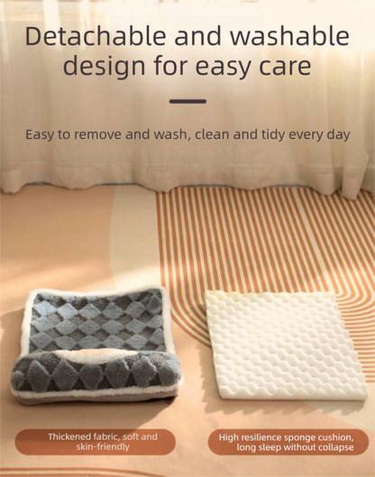 Thickened Soft Pet Bed Mat M Size Coffee-milk Comfortable Dog Sleeping Pad Washable Cushion for Medium Dogs and Cats All Season Home Decor - Image 6
