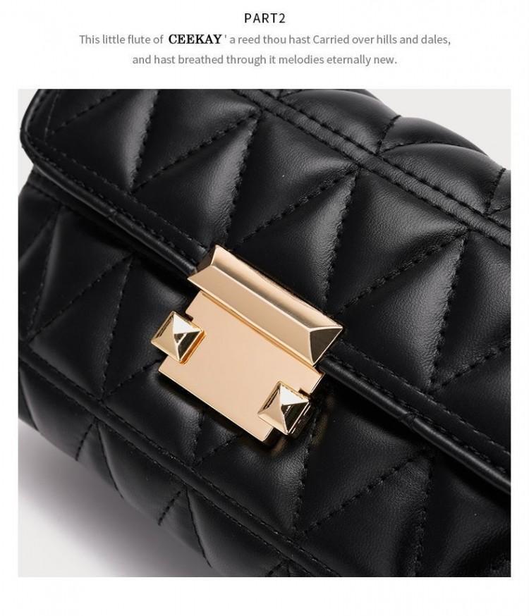 Quilted Chain Crossbody Bag for Women Classic White Shoulder Underarm Bag Elegant Designer Style Luxury Texture Versatile Daily Handbag - Image 2
