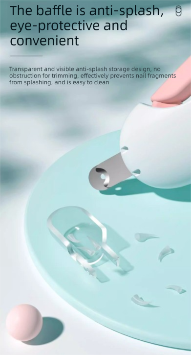Adjustable Cat Nail Clippers Safety Round Hole Trimmer 1mm-3.5mm Anti-Splash Grooming Tool with File for Kittens & Rabbits Pink - Image 4