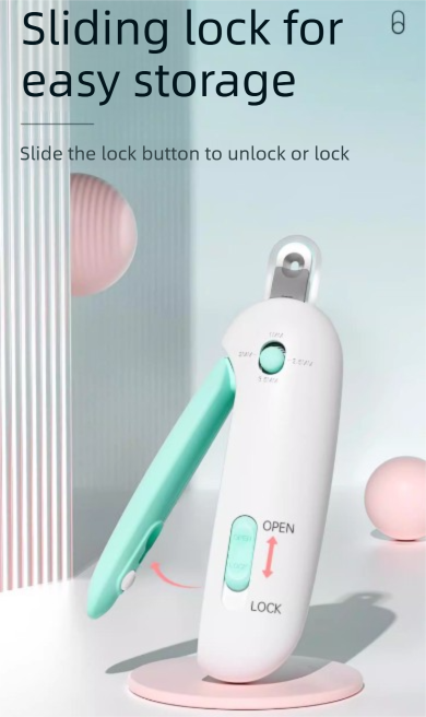 Adjustable Cat Nail Clippers Safety Round Hole Trimmer 1mm-3.5mm Anti-Splash Grooming Tool with File for Kittens & Rabbits Pink - Image 7