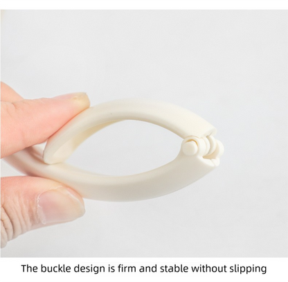 2 PCS Portable Purse Bag Hook Hanger Table Edge Holder Creamy White Foldable Non-Slip Clip for School Desk Office & Cafe - Image 8