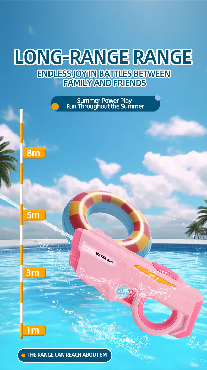Electric Water Gun Automatic Continuous Fire Squirt Toy 8m Range Rechargeable Battery Outdoor Pool Beach Fun Blue - Image 4