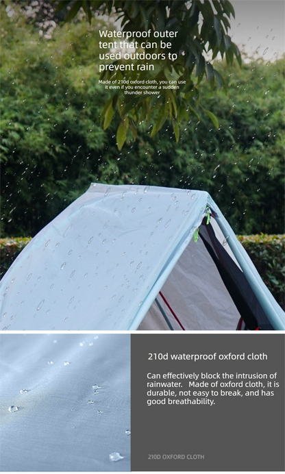 Single Person Off-Ground Camping Tent Portable Folding Bed Cover with Mosquito Net UV-Resistant Fishing Tent Blue - Image 6