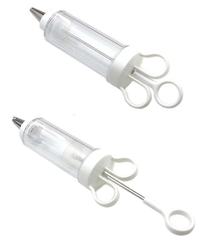 Cake Decorating Icing Syringe Gun Set with 5 Stainless Steel Nozzles DIY Cookie Press Baking Tool for Home Kitchen - Image 3