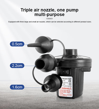 Electric Air Pump AC 220V-240V Portable Quick Inflator Deflator with 3 Nozzles for Air Mattress Pool Floats Vacuum Storage Bags AU Plug - Image 3