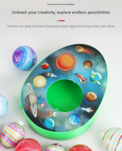 Easter Egg Decorating Kit Electric DIY Dinosaur Century Painting Machine with 8 Markers and 3 Toy Eggs Jurassic Set - Image 4